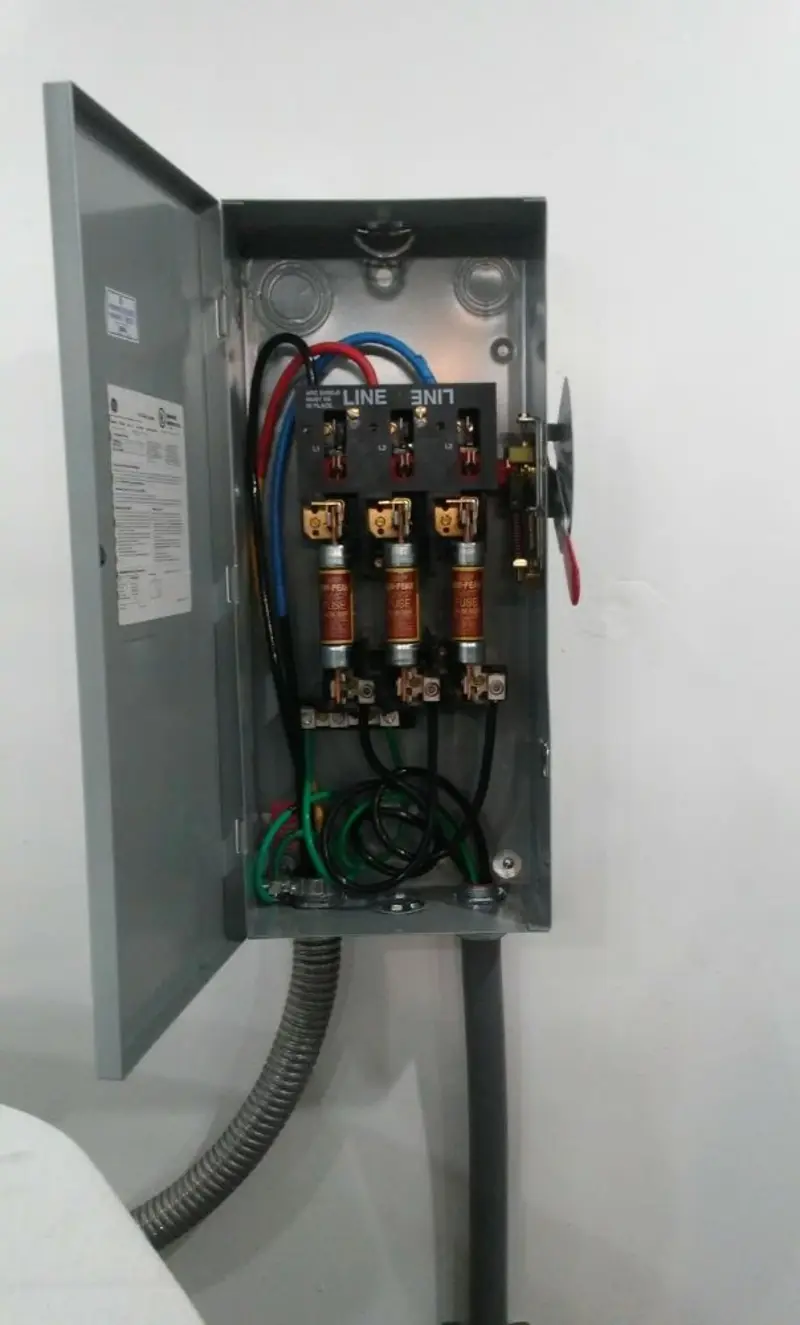 Three-phase disconnect switch installed for Electrical Wiring & Rewiring in Chatham